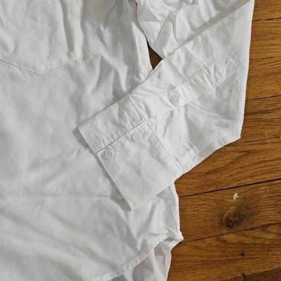 Bella Dahl Women's White Shirt Size Medium Button Up Long Sleeve Top - Picture 3 of 8